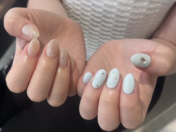 ビュー バイ ネオリーブ 用賀店(beau'r by neolive)/ブルーネイル【パラジェル】m