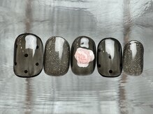 ナネア カラー(nanea color)/シアーブラックドット柄9000円