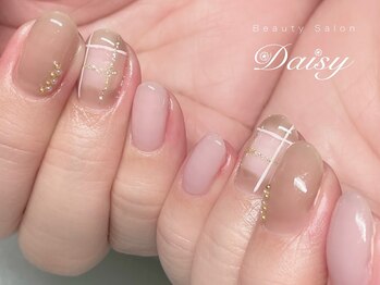 デイジー 藤沢(Daisy)/チェックネイル　持ち込みアート