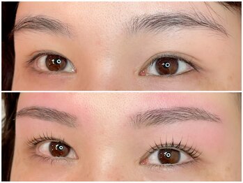 ハピネス(HAPPINESS)の写真/上向きまつげで目元の印象も明るく◎ナチュラルだけどぱっちり目元で朝のメイクも時短＆楽に♪当日予約OK！