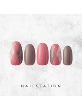 ネイルステーション リンクスウメダ店(NAIL STATION)/アーガイル柄ネイル／パラジェル