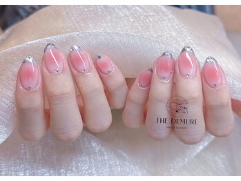 ザ デミュア 銀座店/チークガラスフレンチネイル
