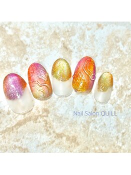 ネイルサロン クイル(QUILL)/6月オレンジ(２）