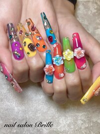 カラフル夏ネイル