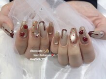 バレンタインネイル