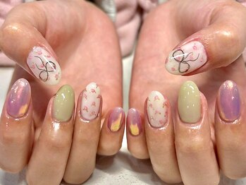 ネイルサロン アイナ(NailSalon Aina)の写真/平日16時までお得【定額デザイン¥7800～(初回オフ無料)】ニュアンス/韓国/ワンホンetc...200種類から選択♪