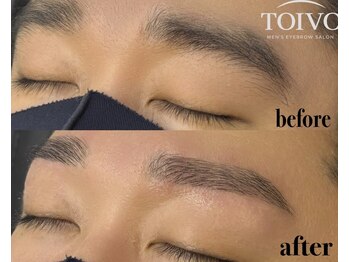 トイヴォ(TOIVO)の写真/女性が作る男の清潔感！間引きで垢抜ける！清潔感あふれる旬顔へ導く、あなただけの美眉デザイン◎