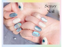 センシー ネイル スタジオ(Sensy Nail Studio)/ワンカラー+2本氷ネイル