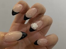 ファミーユネイル(Fameu nail)/black french.