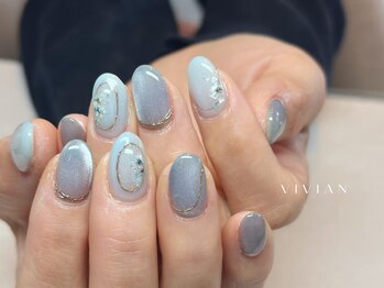 ヴィヴィアン ネイル(Vivian nail)/マグネット　押し花