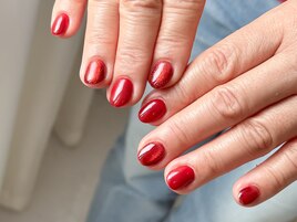 ボルドー×マグネットネイル