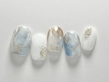 クレモアネイル 池袋西口店(CLEMORE NAIL)/水面ニュアンスブルー