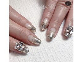 ラメグラデBIGビジュー