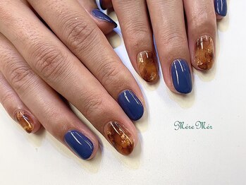 メールメール 和光市本店(MereMer)/べっ甲&ワンカラーネイル