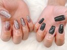 フラッシュネイルアシメ