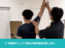 トロイカ整体院 北花田店/3.施術前の可動域チェック