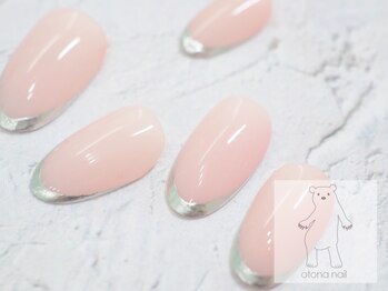 オトナネイル(otona nail)/メタリック細フレンチ