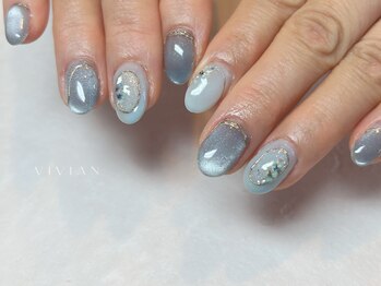ヴィヴィアン ネイル(Vivian nail)/マグネット　押し花