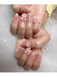 リボンフレンチデザイン