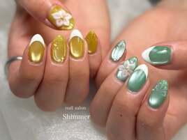 3Dお花ネイル×サマーガラスマグ