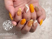 ネイルスタジオ アンビエント 表町店(Nail Studio ambient)/オレンジネイル