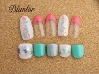 ブランロール 中目黒店(Blanl'or)/ぱっつんミラーネイル☆