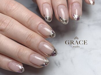 グレース ネイルズ(GRACE nails)/ガラスフレンチ