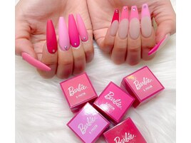 Barbie5色アシンメトリーネイル