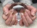 ミラー　ビジュー　ネイル