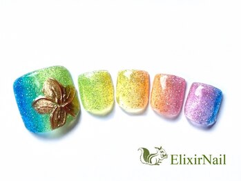 エリクサーネイル 心斎橋(Elixir Nail)/フット　やり放題／クーポン使用
