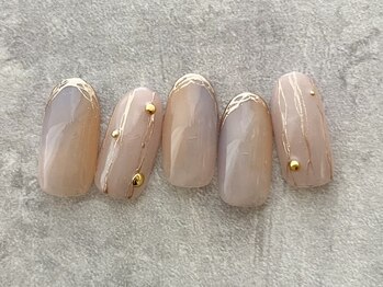 エムドットネイル 池袋(m.nail)/シアー×ミラーフレンチネイル