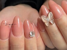 トラストネイル 札幌円山店(TrustNail)/ナチュラルカラー×バタフライ