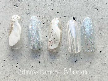 サロンストロベリームーン(Salon Strawberry Moon)/ミラーアートネイル ¥7980