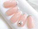 ブライダルネイルガラスフレンチ