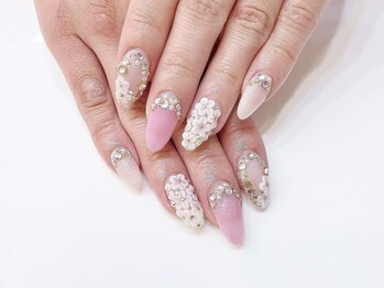 ネイルコレクション ピンク(Nail Collection Pink)/３Ｄフラワー♪ブライダルにも♪