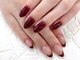 ネイルR 調布店の写真/【ボルドーカラーネイル(税込7810円)】シンプルで派手になりすぎない季節に合わせたネイル♪