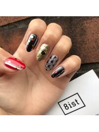 和柄ネイル[新宿/新宿駅]