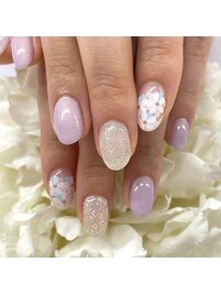 西村/梅雨フラワーネイル