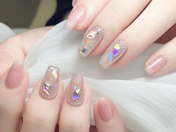 Mネイル/ワンカラー　氷ネイル