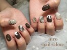 バレンタインネイル