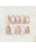 【Hand】爪にやさしいパラジェル・華やかセシリアデザイン¥15,400→¥13,200