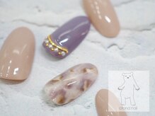 オトナネイル(otona nail)/スモークパープルのレオパード