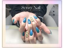 センシー ネイル スタジオ(Sensy Nail Studio)/ワンカラー+2本持込デザイン