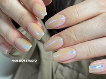 ネイルドットスタジオ 堺筋本町(NAIL DOT STUDIO)/ベージュカラーオーロラ