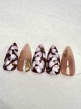 リノネイル(Lino Nail)/【ハンド】手描きフラワーアート