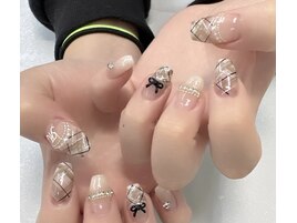吉田担当★チェック柄ネイル★