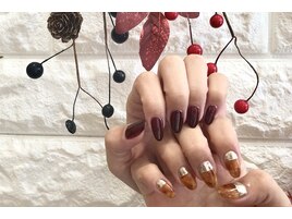 1カラー×べっ甲ミラーネイル★