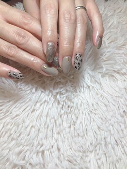 スピードネイル アンド アイ 宇土シティモール店/レアパレード×グレージュ¥7150