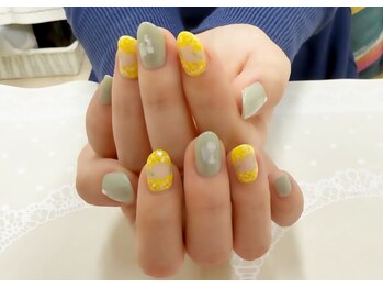プルミエ ネイル(Premier Nail)/ミモザ☆春ネイル