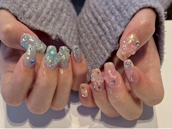 ジェミーネイル シンジュク(Jemiy nail shinjuku)/【Saki】オーロラビジューホロ
